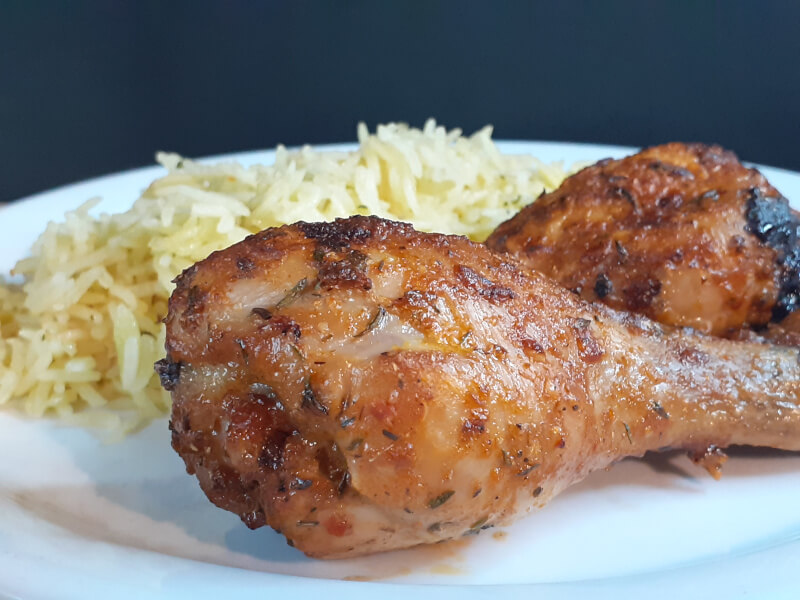 Lebanese Lemon Chicken with Garlic Butter Rice