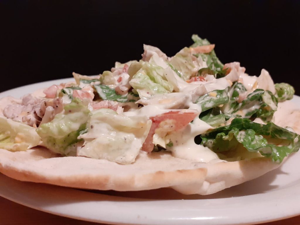 Chicken Caesar Salad Pita Wrap