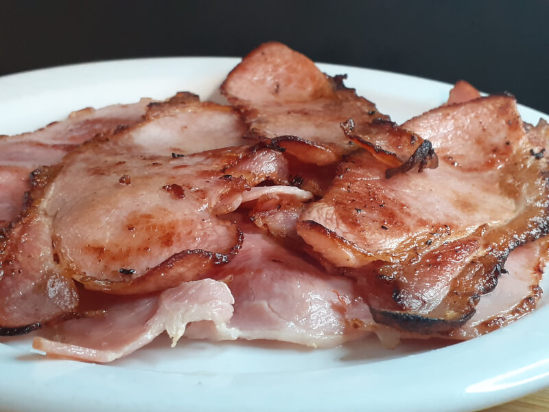 Pan Fried Canadian Bacon