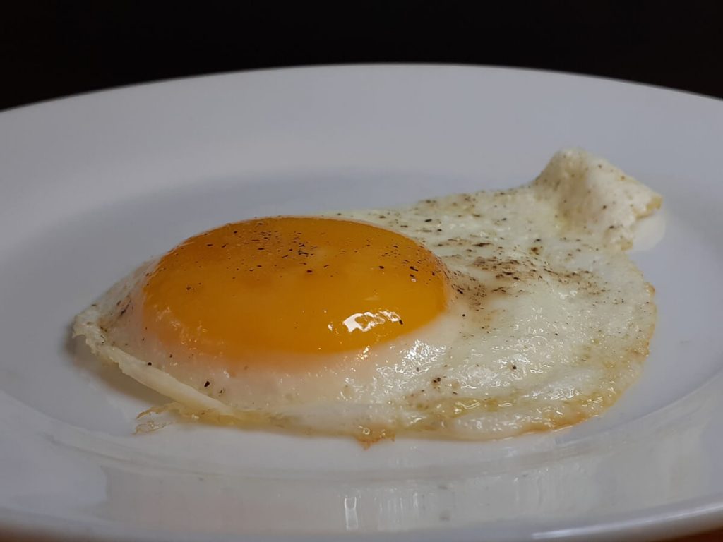 Strained Sunny Side Up Egg