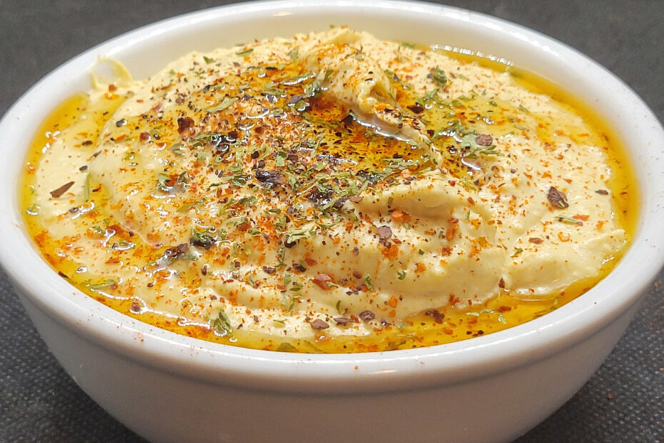 JAHZKITCHEN Hummus with Paprika, Aleppo, Sumac, Parsley and Sesame Oil