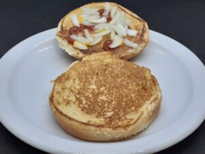 Hamburger Buns with Slivered Onions