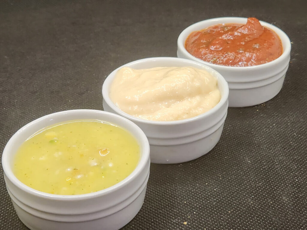 JAHZKITCHEN Three Main Dipping Sauces Garlic Sauce, Donair Sauce, Pizza Sauce