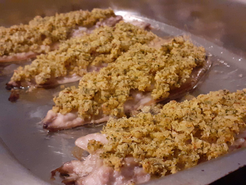Baked Crusted Mackerel