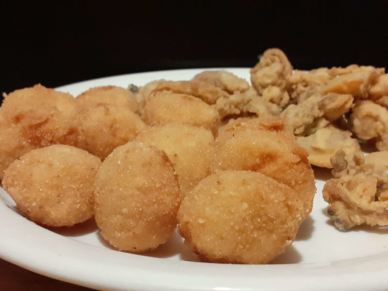 Deep Fried Scallops with Clams