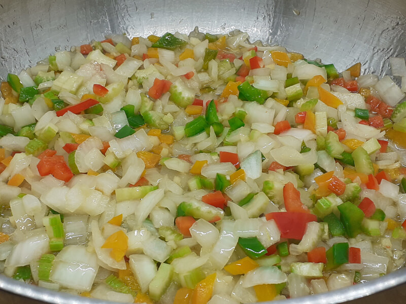 Salt & Pepper Chicken Rice Bake Step 1