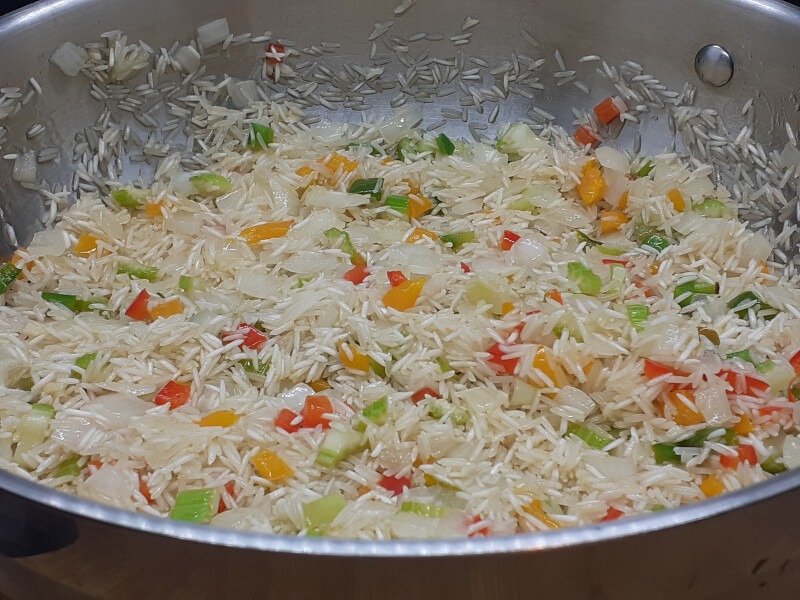 Salt & Pepper Chicken Rice Bake Step 2