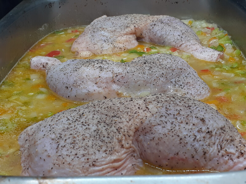 Salt & Pepper Chicken Rice Bake Step 5
