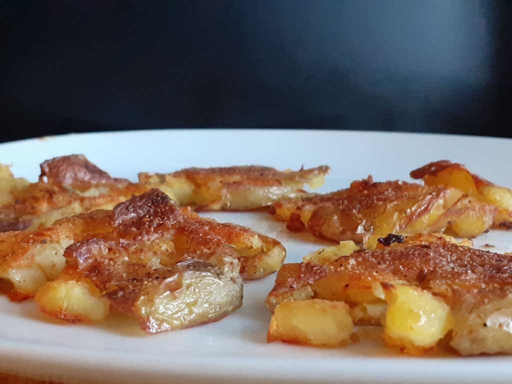 Steamed and Smashed Potatoes