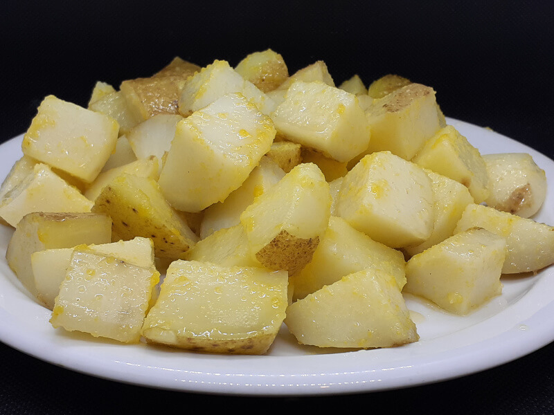 Plate of Steamed Potatoes