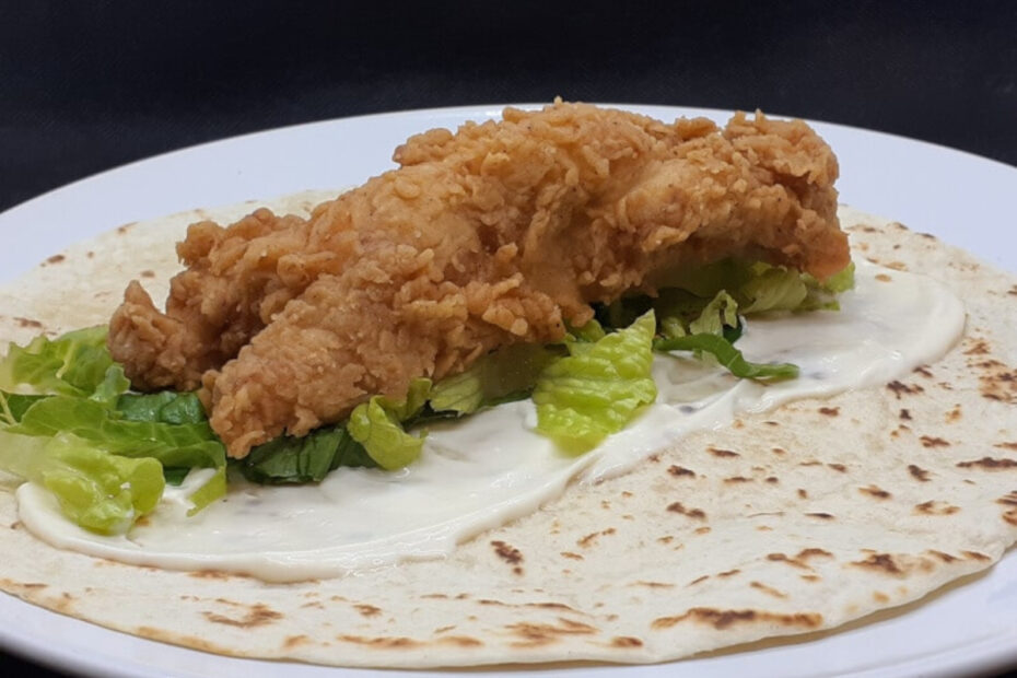 JAHZKITCHEN JFC Chicken Tortilla Wrap with Mayo and Romaine