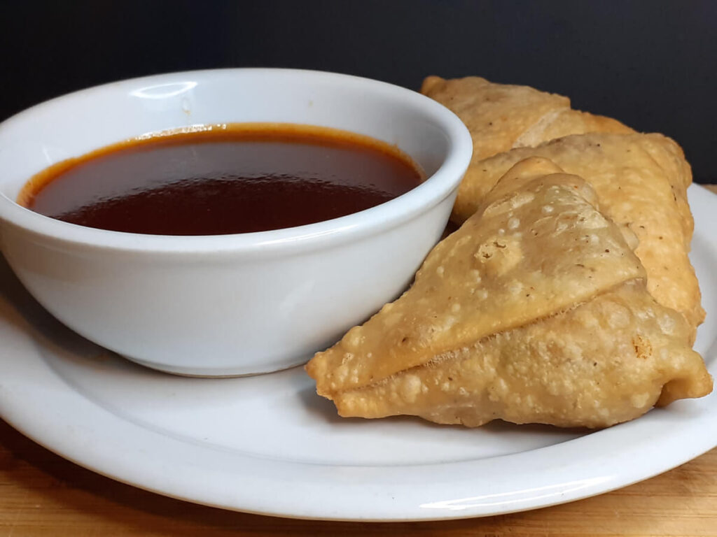Indian Potato Samosas with Dipping Sauce
