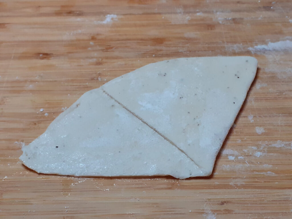 Samosa Wrapper First Fold