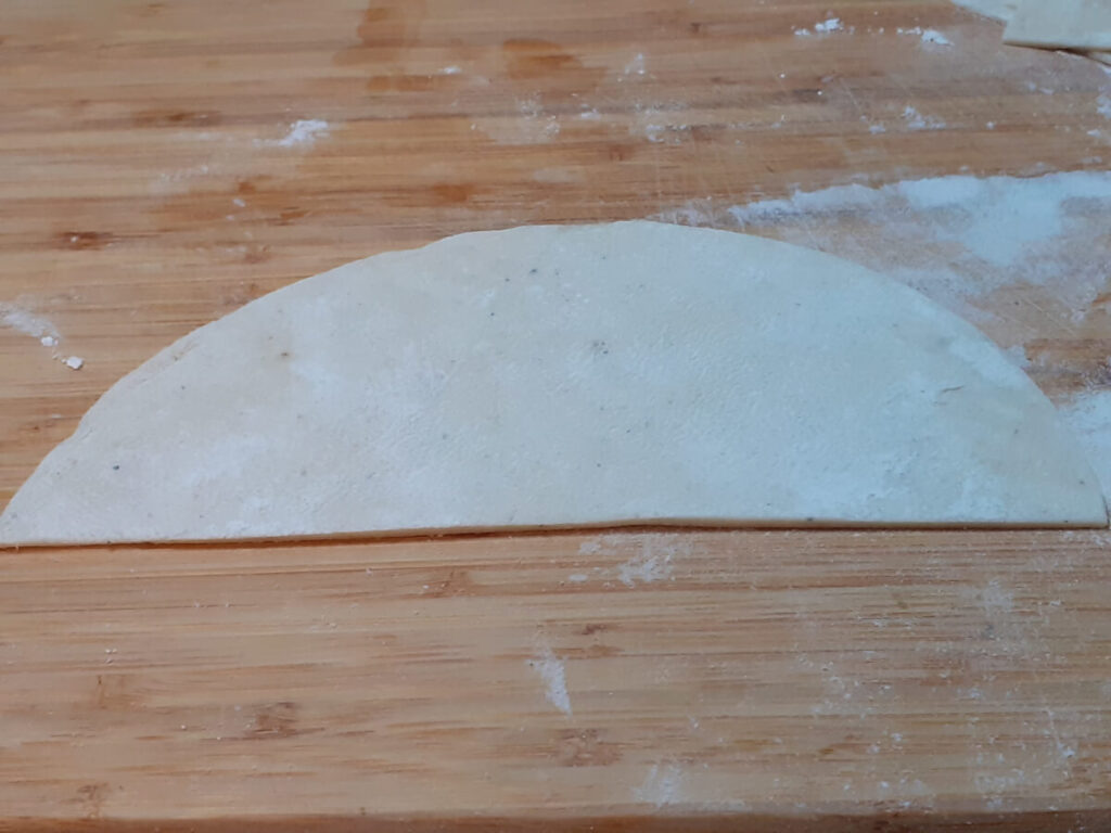 Samosa Wrapper Flat Side Down