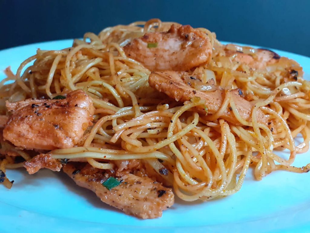 Korean Chow Mein Tandoori Noodles