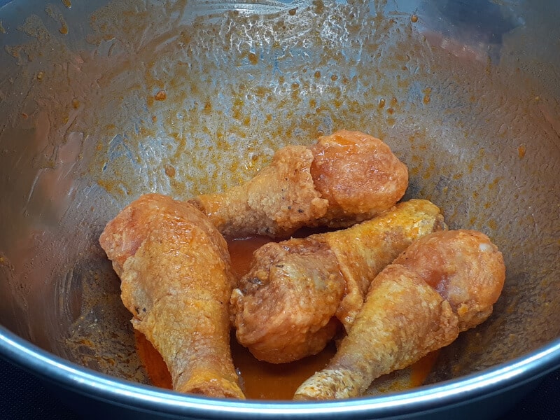 Tossing Buffalo Fried Chicken