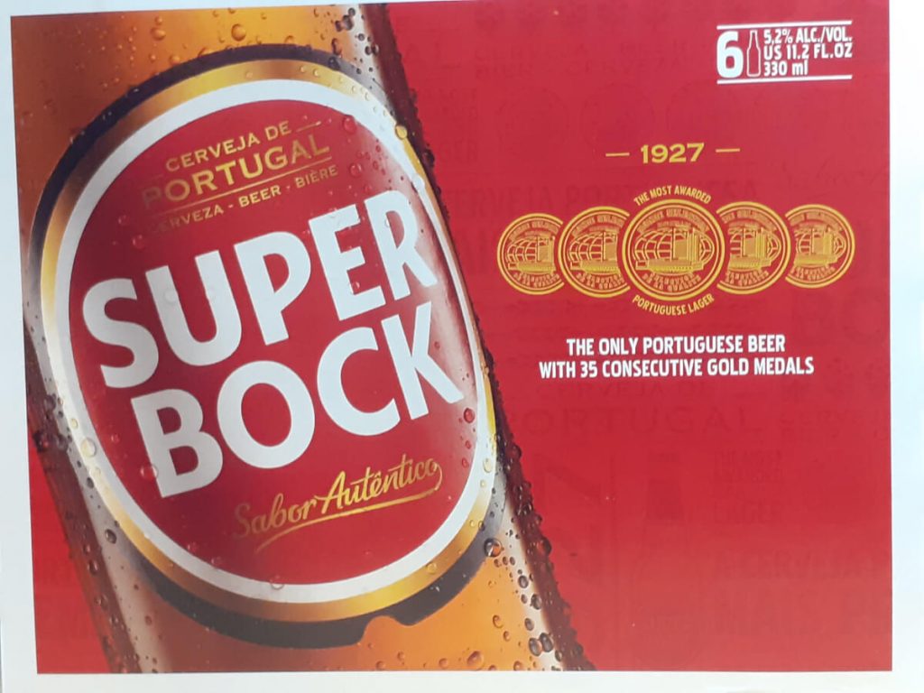 6 pack Super Bock Beer