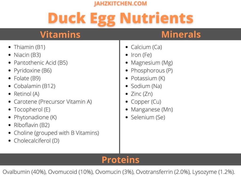 Duck Egg Nutrients