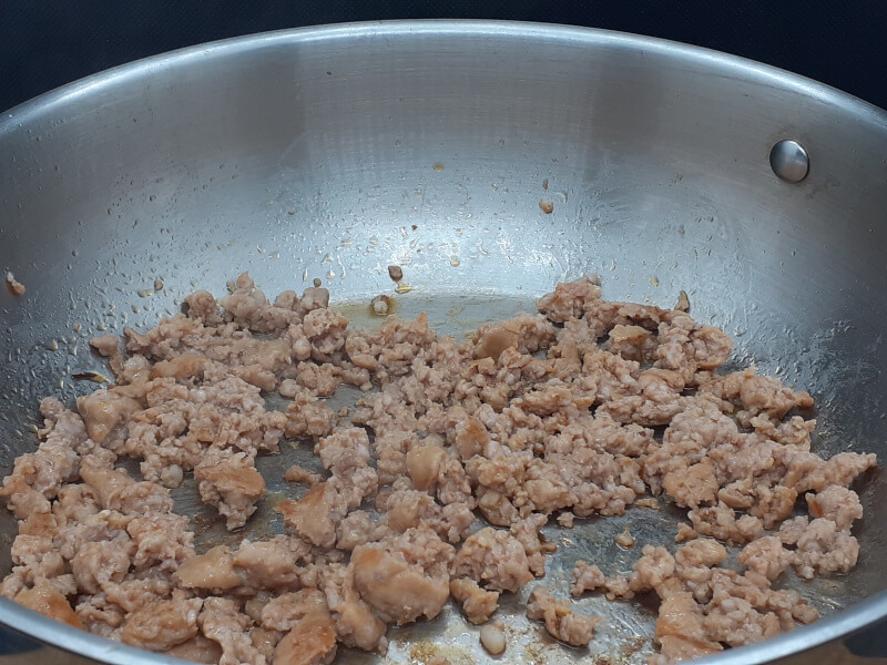 Cooked ground Italian Sausage