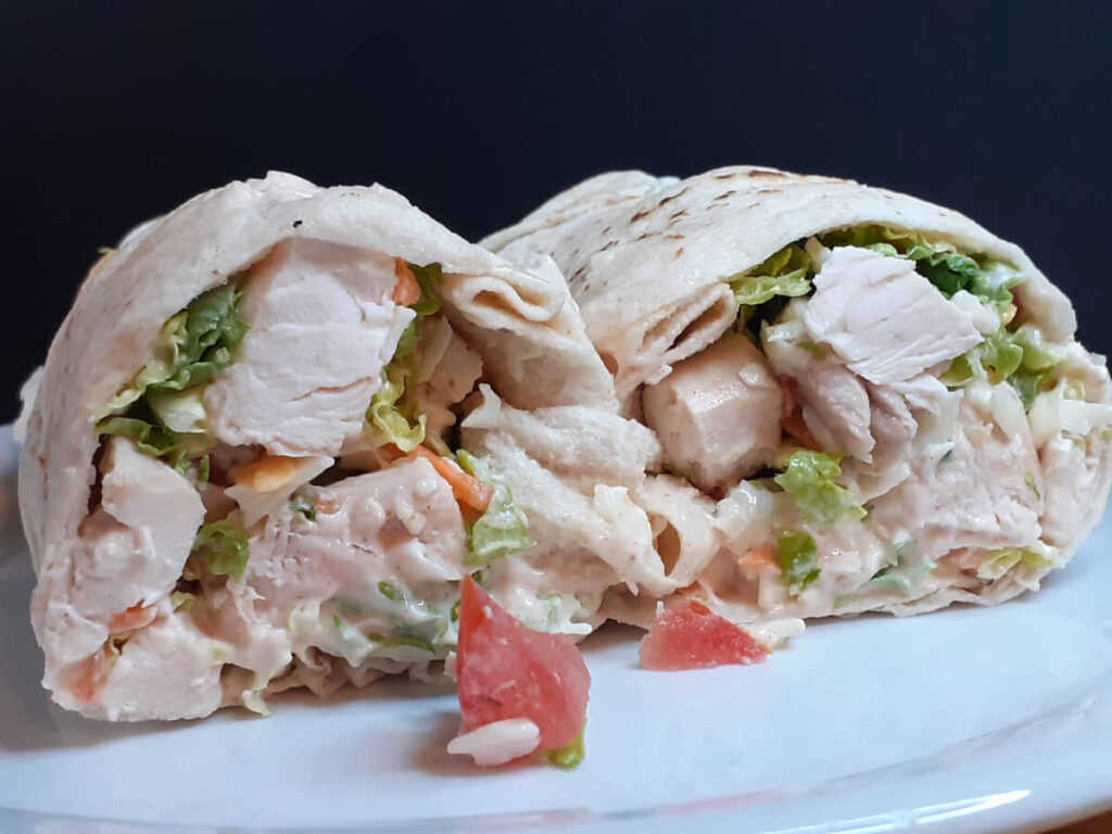 JAHZKITCHEN Rotisserie Chicken Pita Wrap