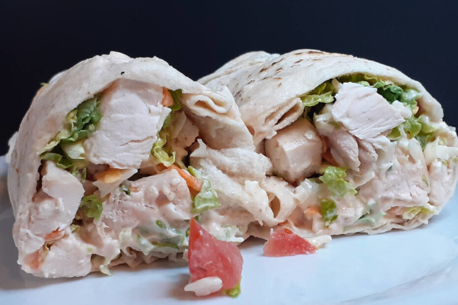 JAHZKITCHEN Rotisserie Chicken Pita Wrap