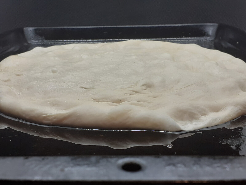 First Fingertip Press Pizza Dough
