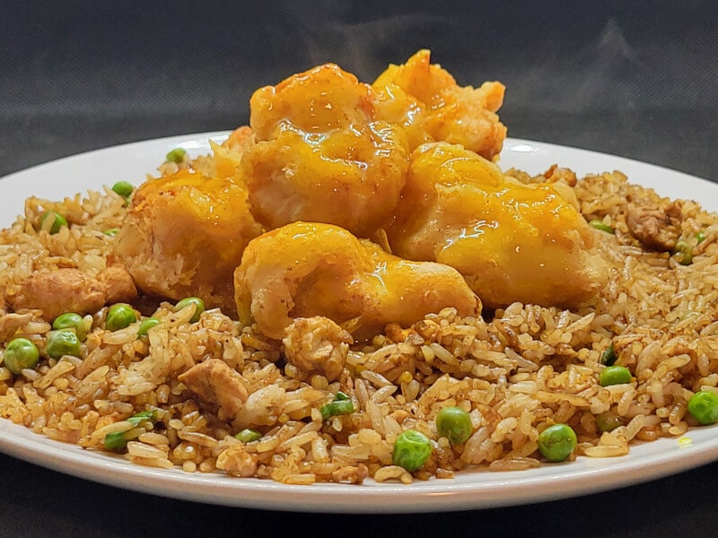 Pineapple Turkey Balls with Turkey Fried Rice
