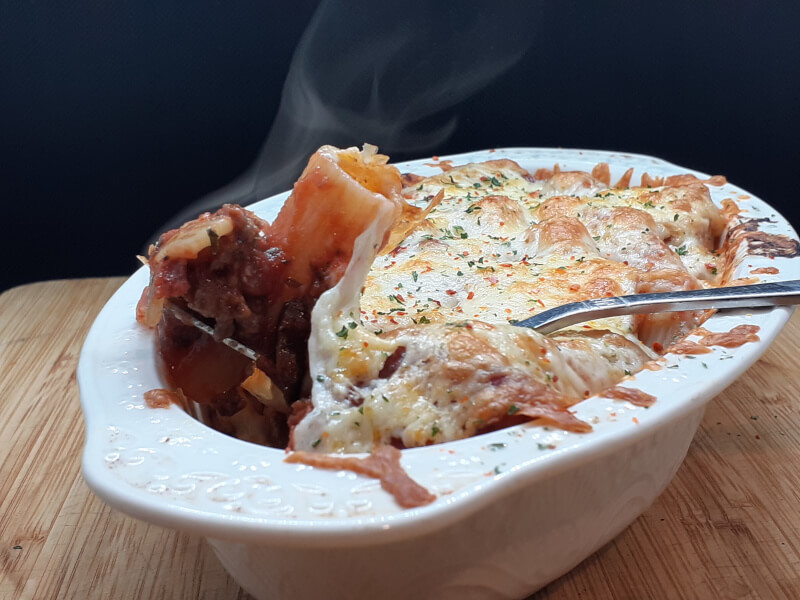 Pizza Pasta Bake Fork view