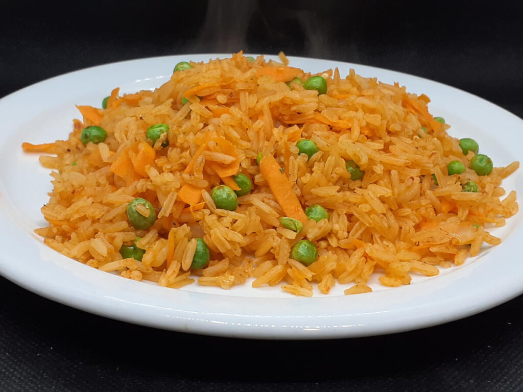 JAHZKITCHEN Mexican Fried Rice with Carrots and Peas