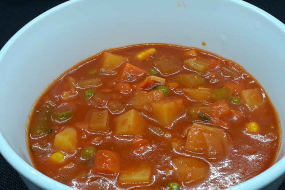 JAHZKITCHEN Vegetable Soup with Potatoes, Frozen Mixed Vegetables & Dehydrated Vegetables