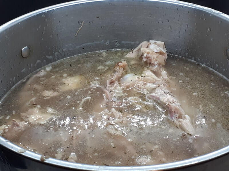Boiling Turkey Stock