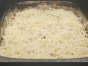 Pizza Melt Casserole Cheese on top
