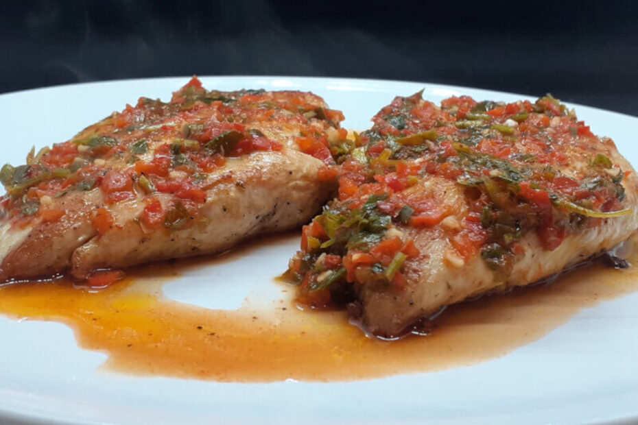 JAHZKITCHEN Seared Chicken Breast with Chimichurri Rojo