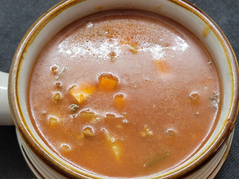 Bowl of Vegetable Beef Soup