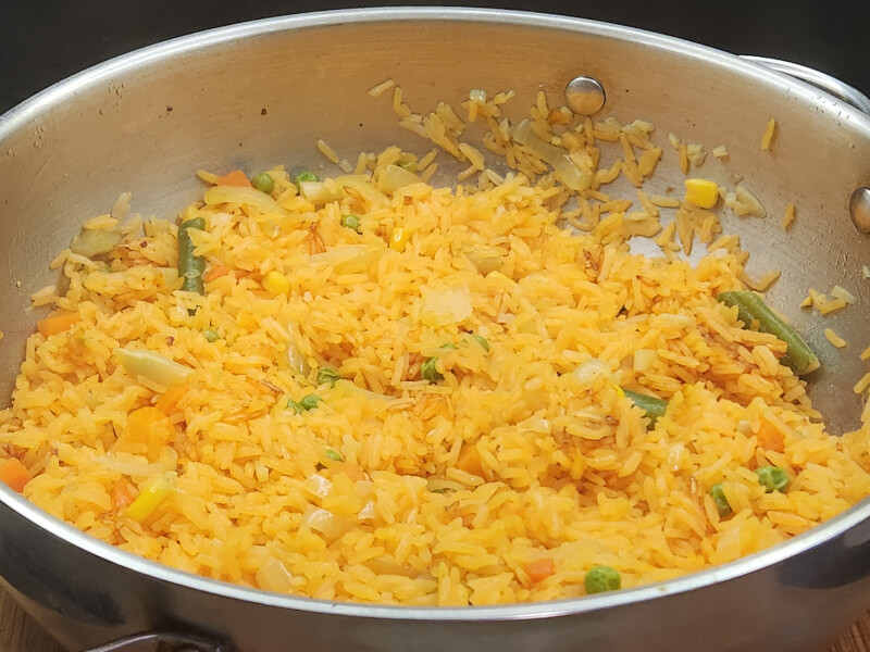 Fluffed Adobo Sazon Rice